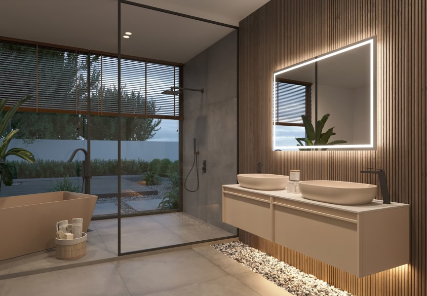 Espejo de baño con luz LED Francia Ledimex ambiente 9