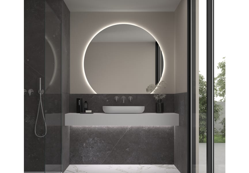 Espejo media luna con luz LED Granada 2 de Eurobath principal 1