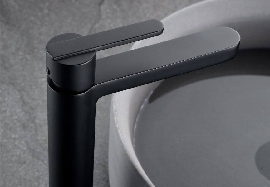 Pack Grifo de lavabo caño alto Roma Imex + Válvula click-clack detalle 4