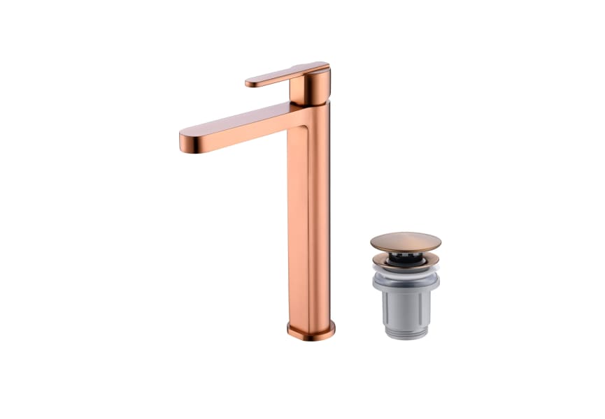 Pack Grifo de lavabo caño alto Roma Imex + Válvula click-clack principal 3