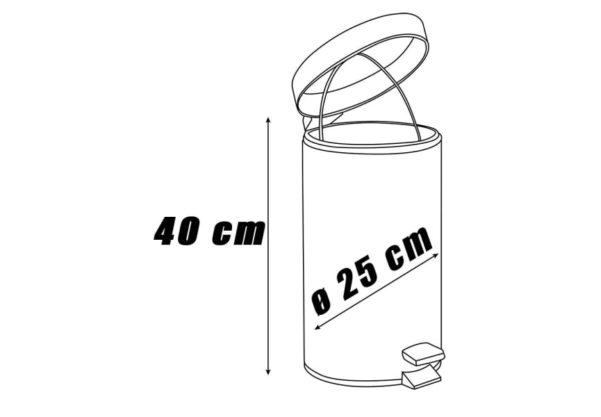 Papelera de baño Escorpio Mediterránea del baño croquis 1