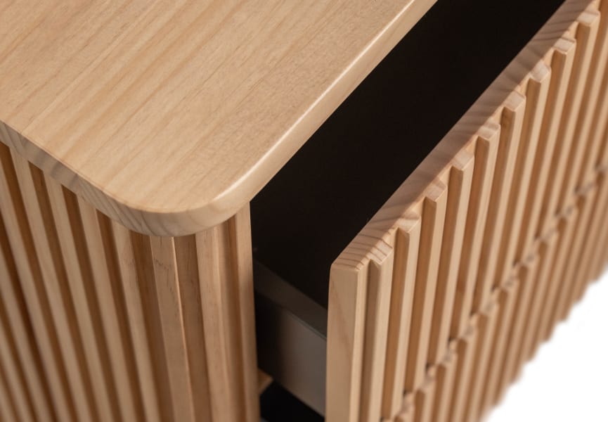 Mueble de baño con encimera de madera maciza Baviera Bruntec detalle 3