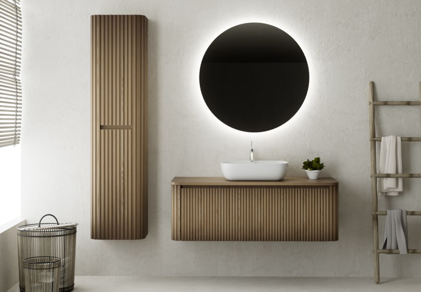 Mueble de baño con encimera de madera maciza Baviera Bruntec principal 0