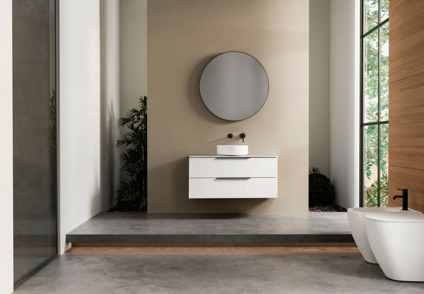 Mueble de baño con encimera de solid surface Soho Bruntec ambiente 7