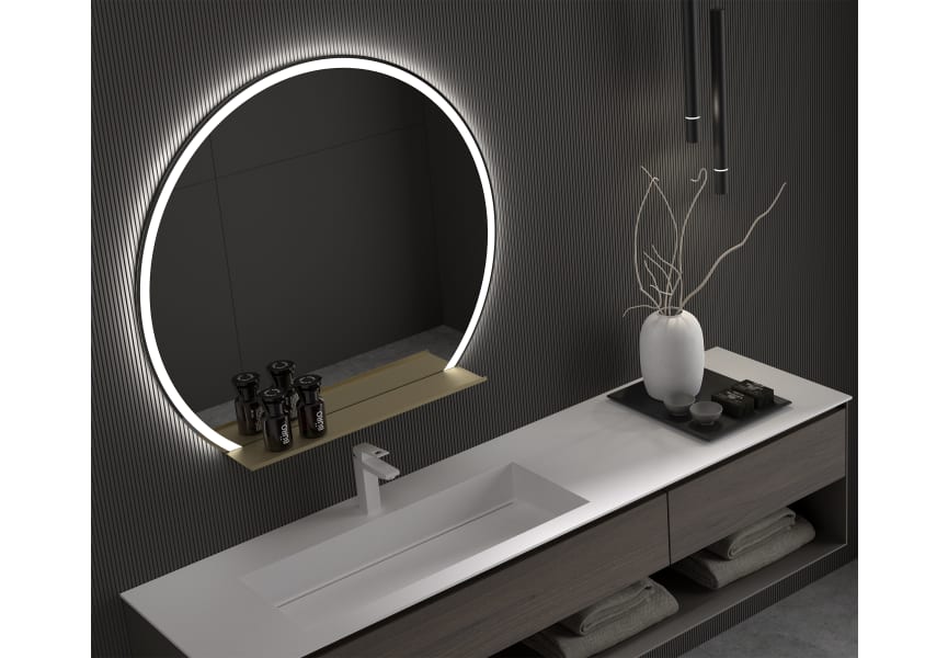 Espejo media luna con luz LED Crepúsculo de Eurobath principal 0