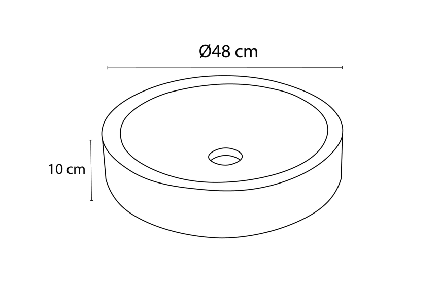 Lavabo de mármol natural Navona Bruntec croquis 4