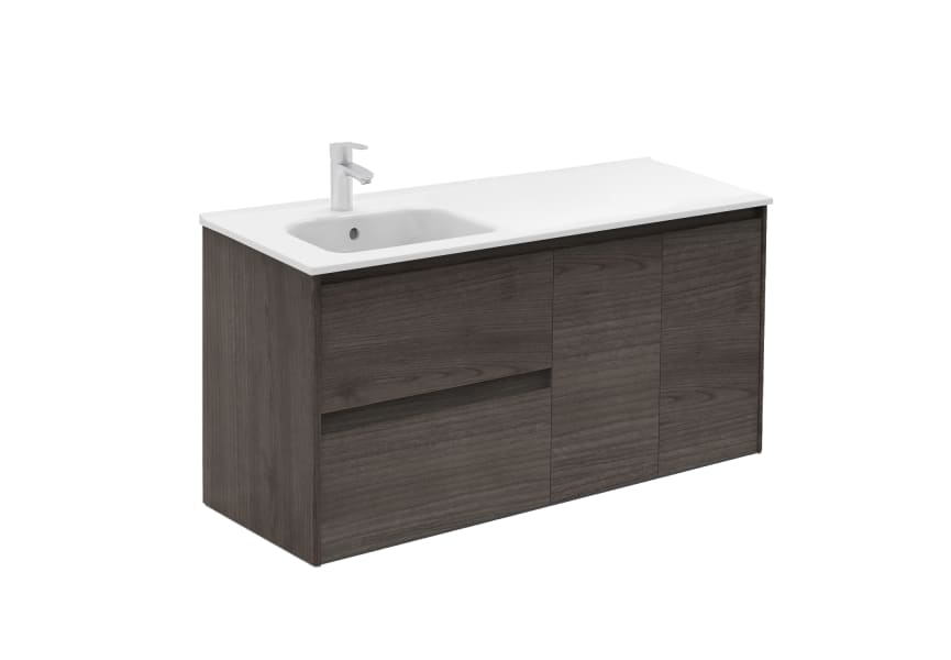 Mueble Lavabo + Lavabo Doble 120 cm MONTADO - Roble Claro PIACENZA –  Entorno Baño