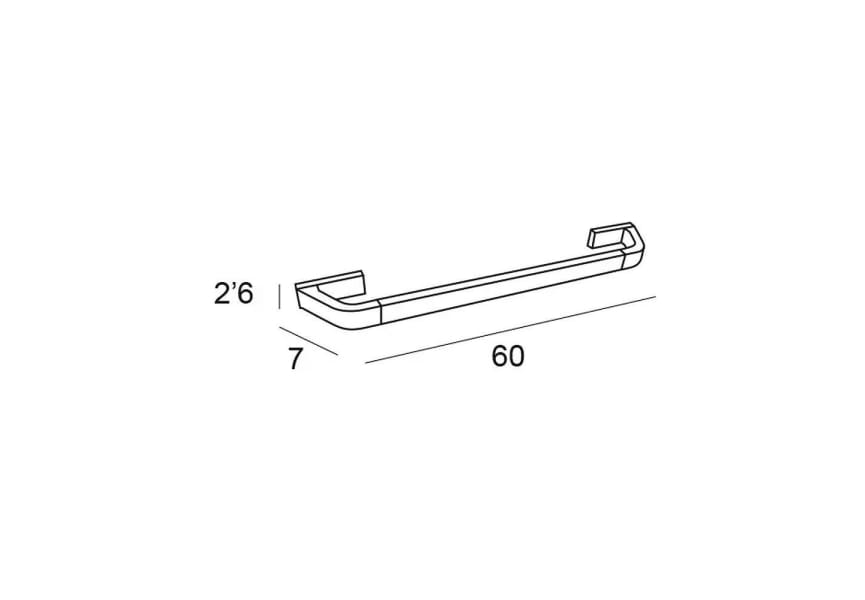 Toallero barra de baño Luxor Manillons Torrent croquis 3