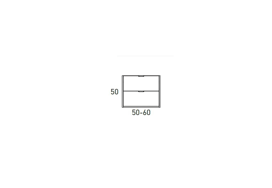 Conjunto mueble de baño fondo reducido 35.5 cm con lavabo sobre encimera Midi Visobath croquis 1