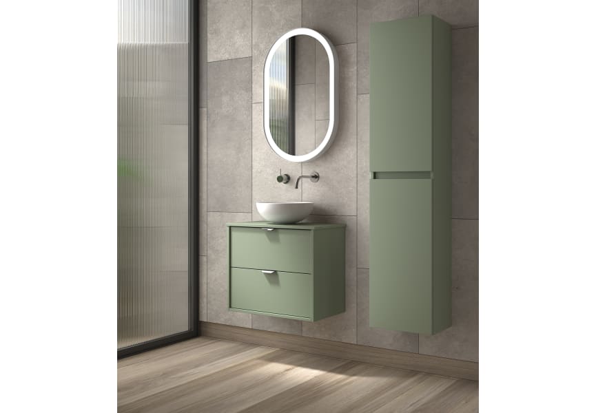 Conjunto mueble de baño fondo reducido 35.5 cm con lavabo sobre encimera Midi Visobath principal 0