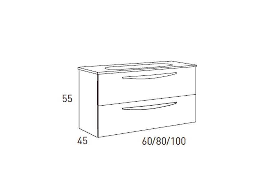 Conjunto mueble de baño Arco Visobath Croquis 9