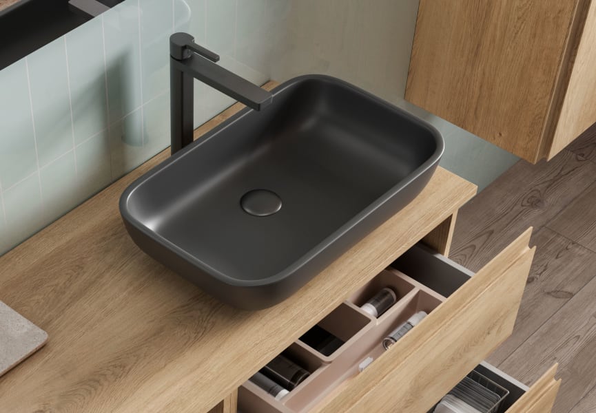 Lavabo sobre encimera Masai Coycama detalle 16