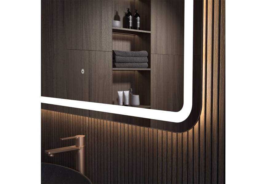 Espejo de baño con luz LED Sicilia Eurobath detalle 2