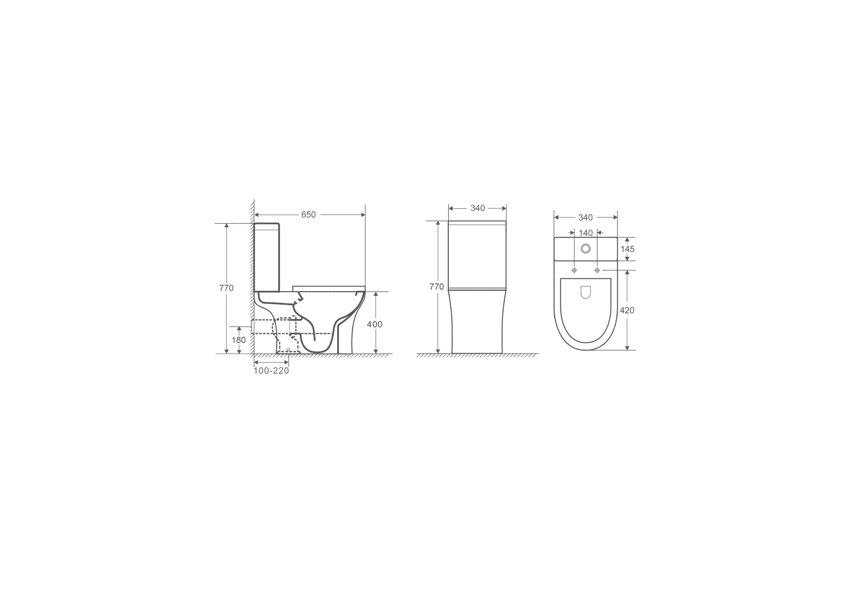 Inodoro Gloria Strohm Teka croquis 2