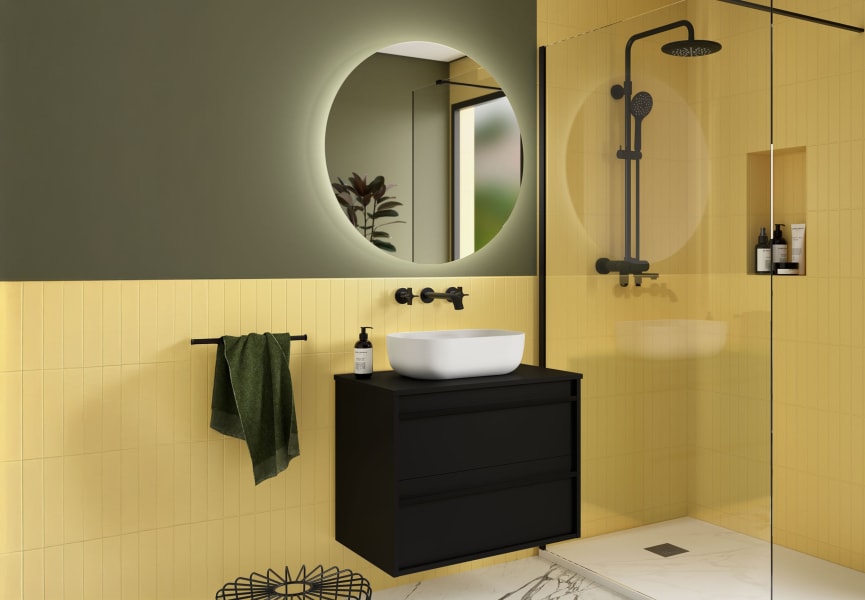 Mueble de baño con encimera de madera Attila Salgar ambiente 10