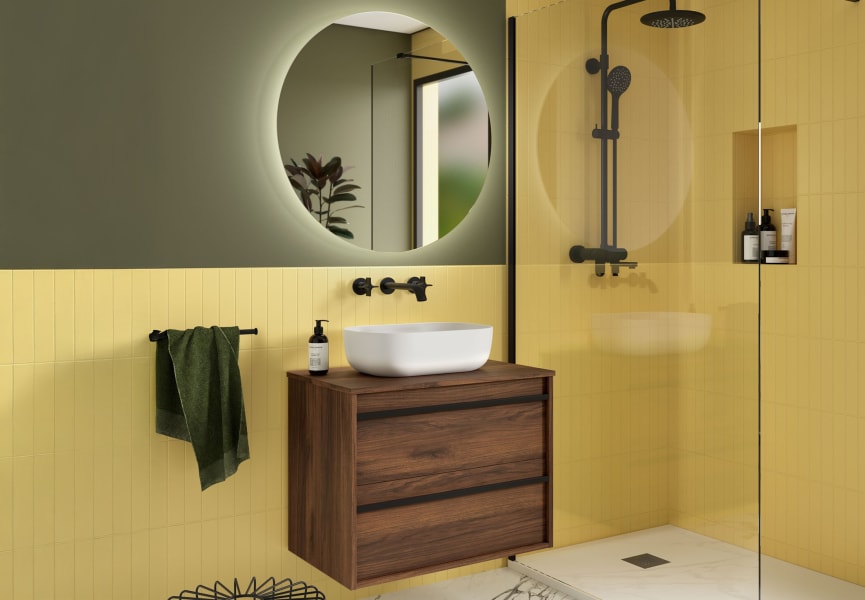 Mueble de baño con encimera de madera Attila Salgar ambiente 14