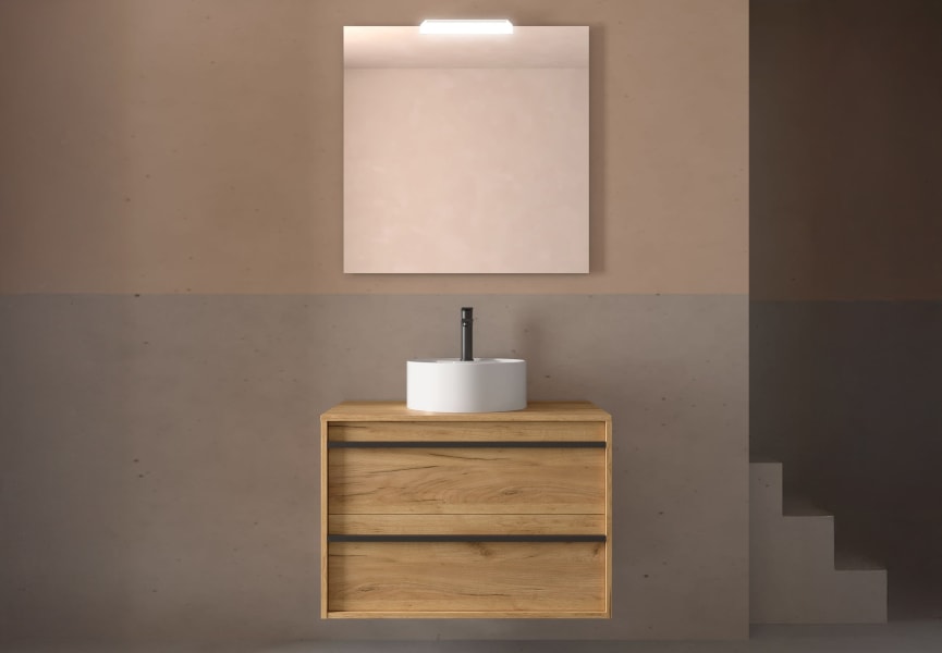 Mueble de baño con encimera de madera Attila Salgar ambiente 24