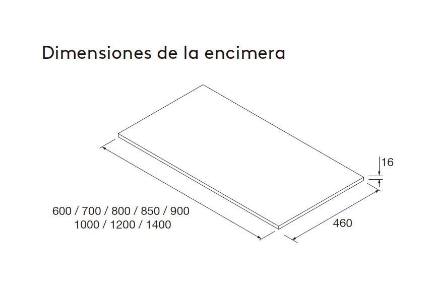 Mueble de baño con encimera de madera Attila Salgar Croquis 35