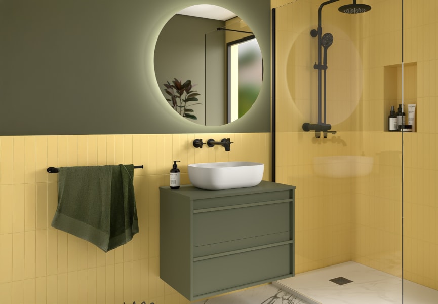 Mueble de baño con encimera de madera Attila Salgar ambiente 12