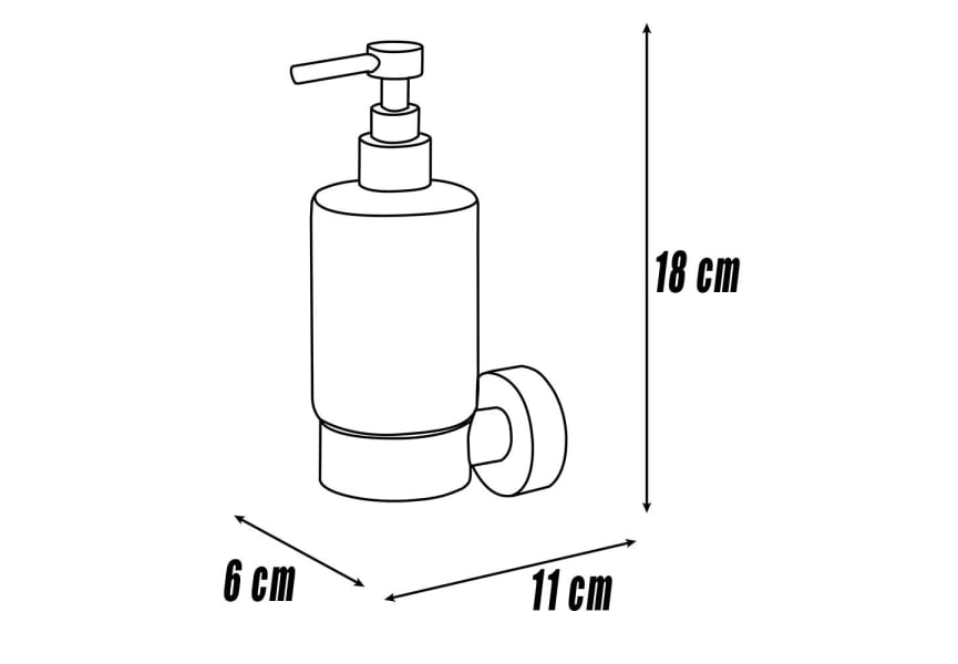 Dosificador de jabón Tau Mediterránea del baño croquis 1