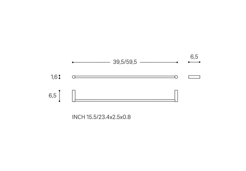 Toallero doble de baño Logic Cosmic croquis 9
