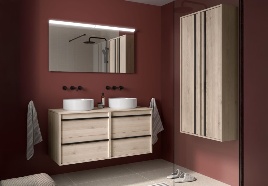 Mueble de baño con encimera de madera Attila Salgar principal 3
