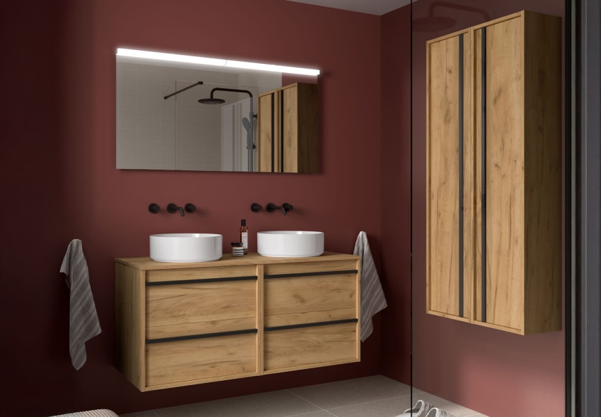 Mueble de baño con encimera de madera Attila Salgar principal 0