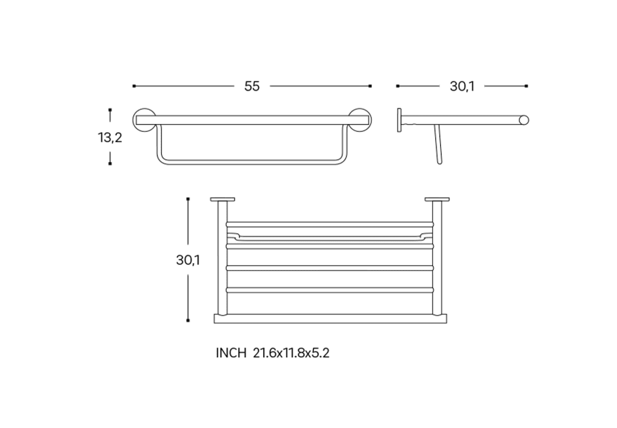 Toallero de baño Architect S+ Cosmic croquis 9