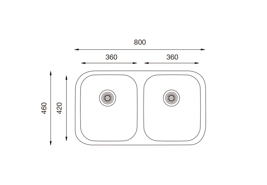 Fregadero de cocina Menfis de Solfless croquis 1