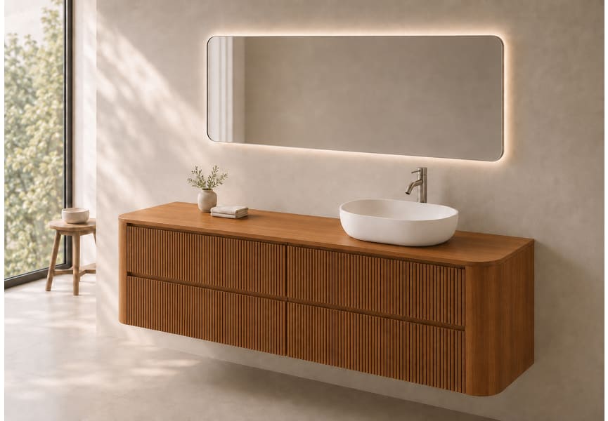 Mueble de baño con encimera de madera Duna Bruntec principal 4