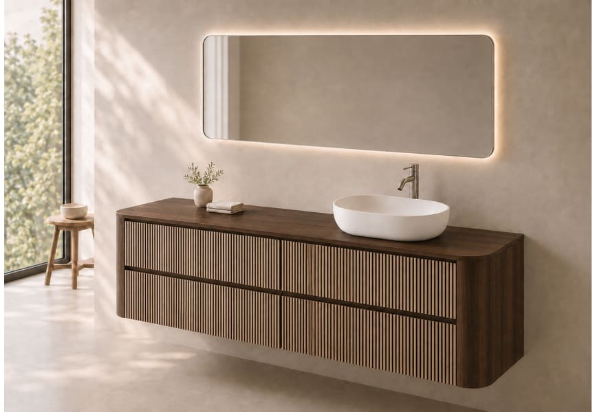 Mueble de baño con encimera de madera Duna Bruntec principal 8