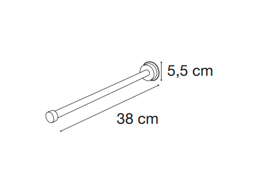 Toallero de baño Arena de Mediterranea de baño croquis 1