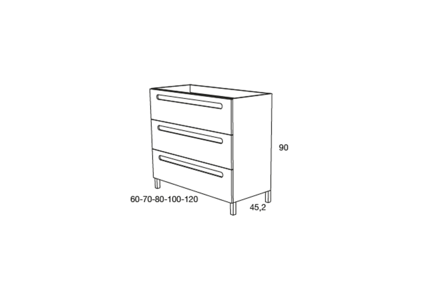 Mueble de baño Paris Avila dos croquis 5