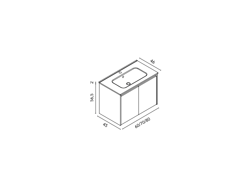 Conjunto mueble de baño Sansa Royo croquis 8