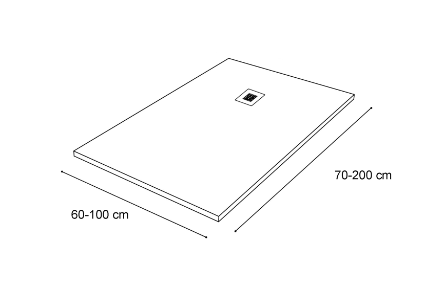 Plato de ducha Solid Surface Cirat Hidronatur croquis 2