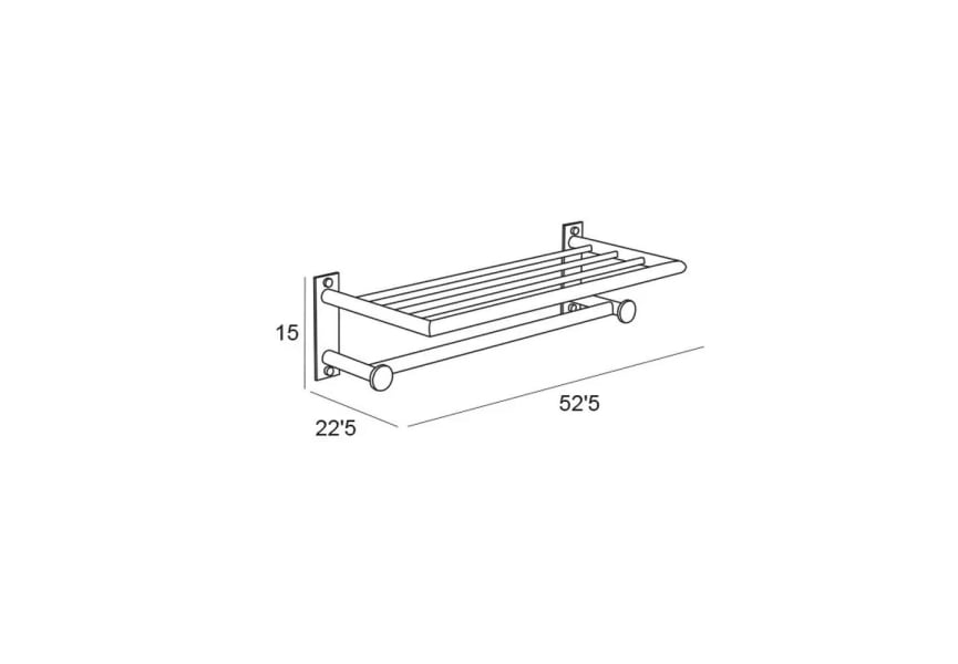 Toallero de baño con repisa Eco 6500 Manillons Torrent croquis 4