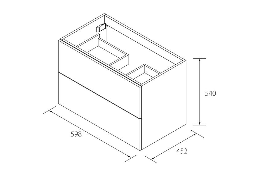 Conjunto mueble de baño Born Salgar croquis 7