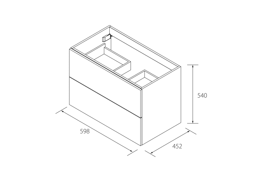 Conjunto mueble de baño Born Salgar croquis 7