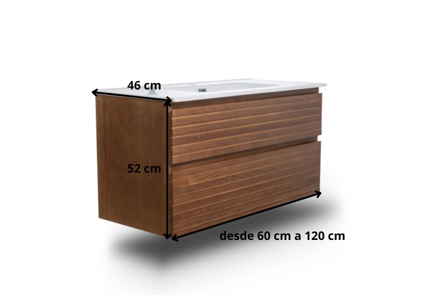 Conjunto de mueble de baño de Palilleria Horizontal Alpes 1 Bruntec croquis 9