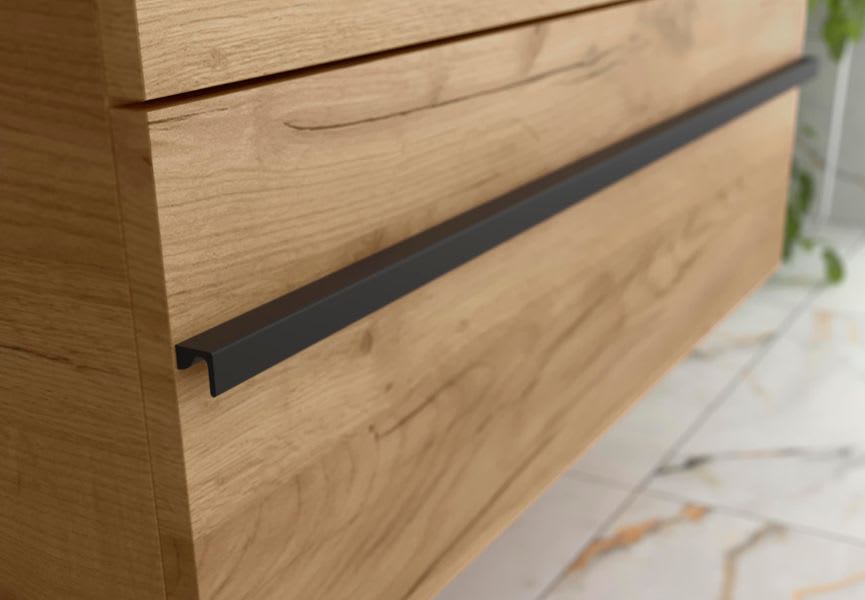 Conjunto mueble de baño con lavabo sobre encimera Born Salgar detalle 2