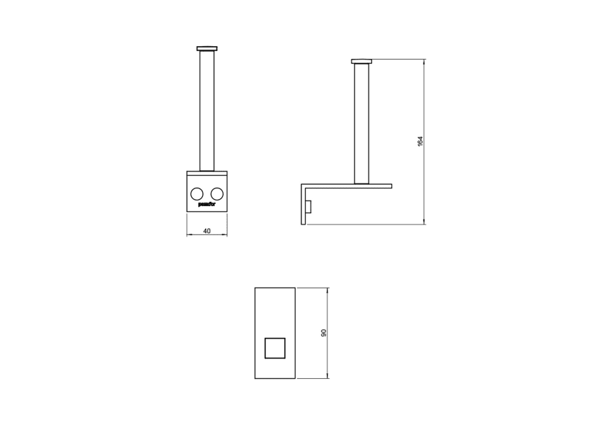 Portarrollos de baño Metric Cosmic croquis 3