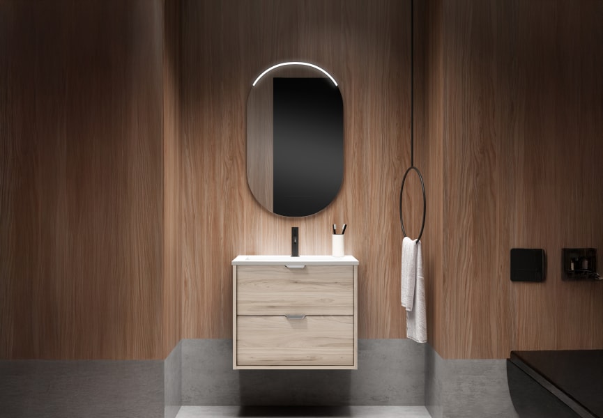 Conjunto mueble de baño fondo reducido 35.5 cm Midi Visobath principal 0