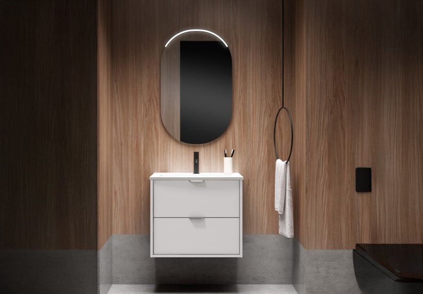 Conjunto mueble de baño fondo reducido 35.5 cm Midi Visobath principal 2