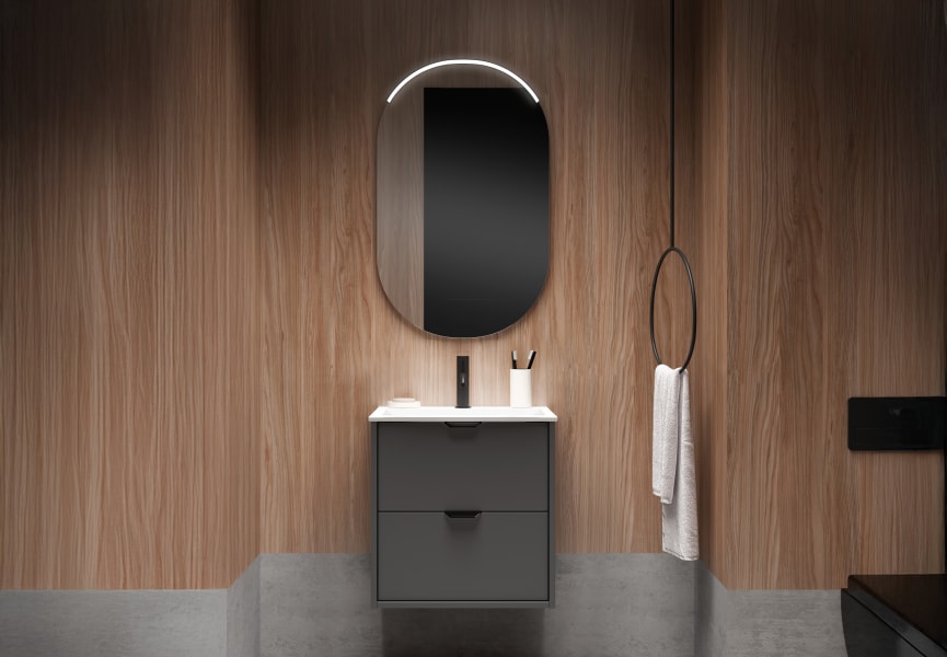 Conjunto mueble de baño fondo reducido 35.5 cm Midi Visobath principal 3