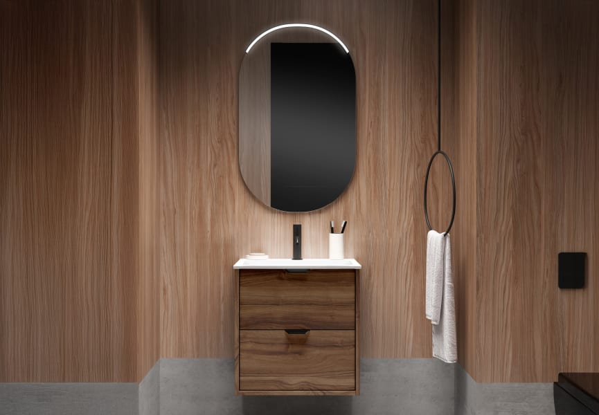 Conjunto mueble de baño fondo reducido 35.5 cm Midi Visobath principal 1