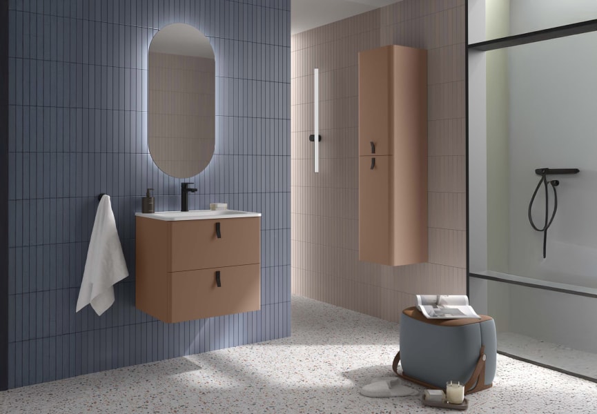 Conjunto mueble de baño con lavabo de ceramica Uniiq Salgar principal 2