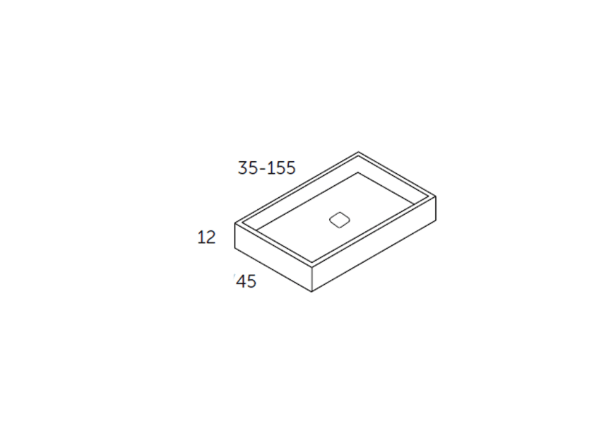 Lavabo sobre encimera Petra Coycama Croquis 2