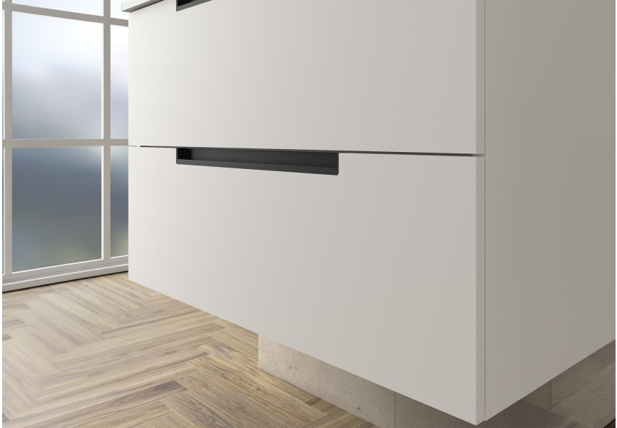 Conjunto mueble de baño Leni Salgar con lavabo sobre encimera detalle 15