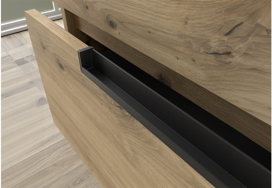 Conjunto mueble de baño Leni Salgar con lavabo sobre encimera detalle 12