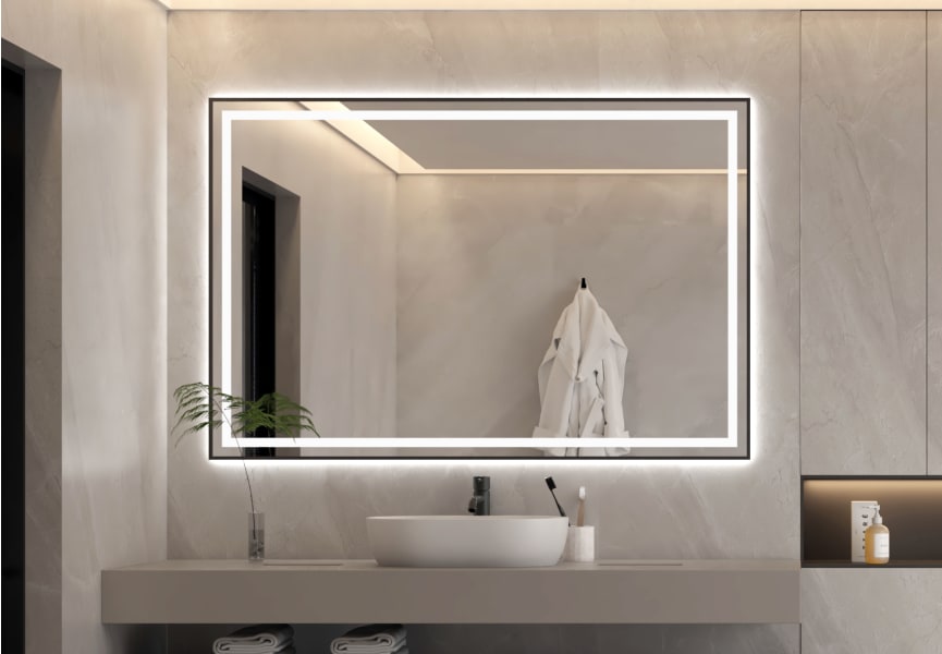 Espejo de baño con luz LED Runa Bruntec principal 0